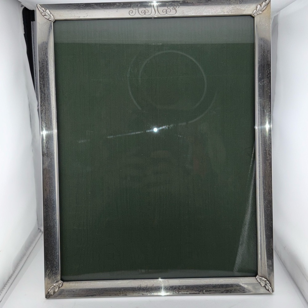 HUGE VINTAGE 11"X 14” STERLING SILVER PICTURE FRAME VELVET BACKING​​​​ 323 g​